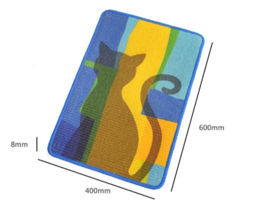 Silhouette Cat Scratcher Mat