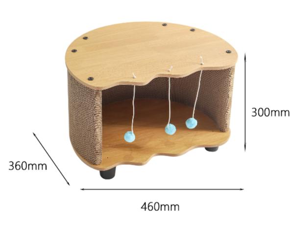 Egg Shell Corrugated Bed (Oak)