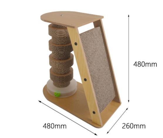 Slant Ladder Corrugated Cat Tree