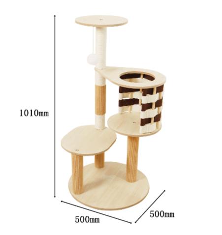 Modern Woven Frame Cat Tree