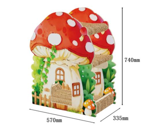 Mushroom House Cat Scratcher