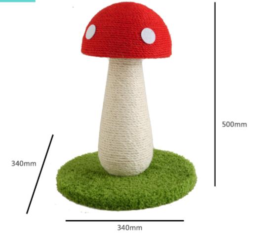 Red Mushroom Scratcher Post (XL)
