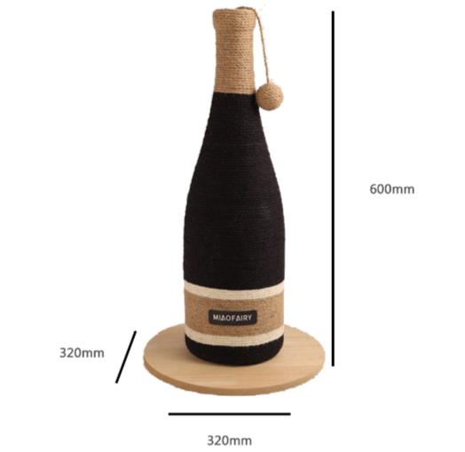 Flat Wine Bottle Scratcher (Sisal)