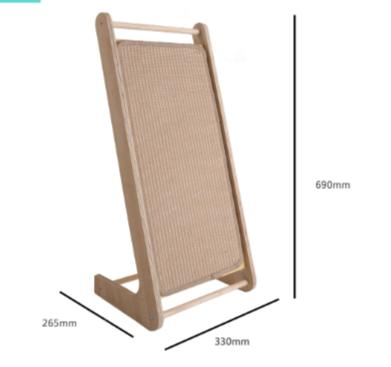 Solid Wood Sisal L-Shape Scratcher